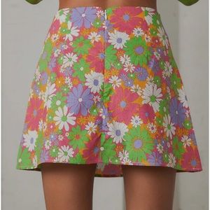 Peppermayo 70s Floral Brady Mini Skirt
